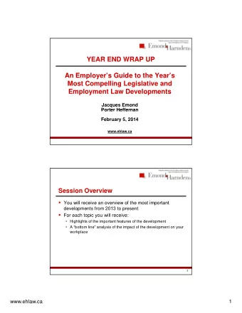 YEAR END WRAP UP  An Employers Guide to the Years  A  E  l    G id  t  th  Y    Most