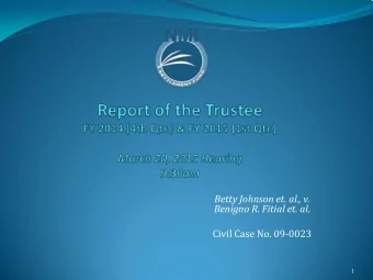 Betty Johnson et. al., v.  Benigno R. Fitial et. al.  Civil Case No. 09-0023  1  Overview