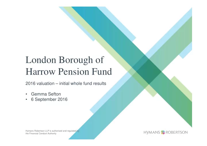 london borough of harrow pension fund