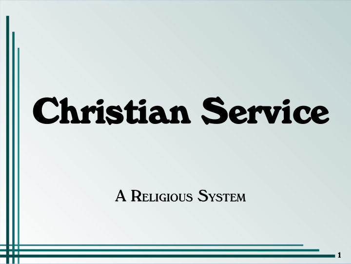 ch christian an s servi vice