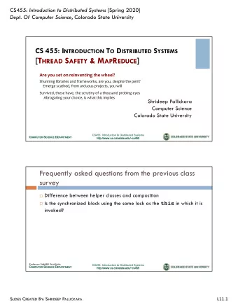 [T HREAD S AFETY &amp; M AP R EDUCE ]  Are you set on reinventing the wheel?  Shunning libraries