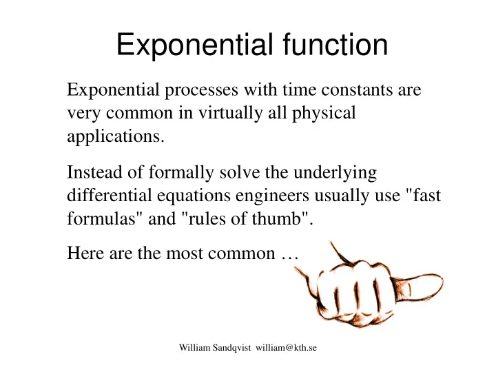 exponential function
