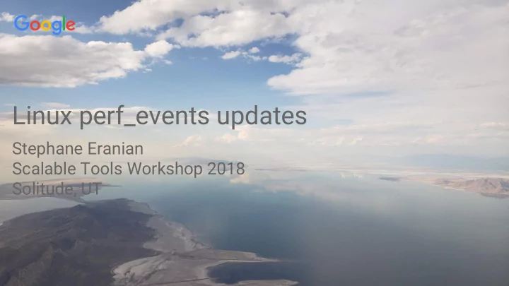 linux perf events updates