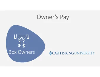 Owners Pay  Box Owners  The 4 Key Numbers  Real Revenue  Owners Pay  Profit  Tax