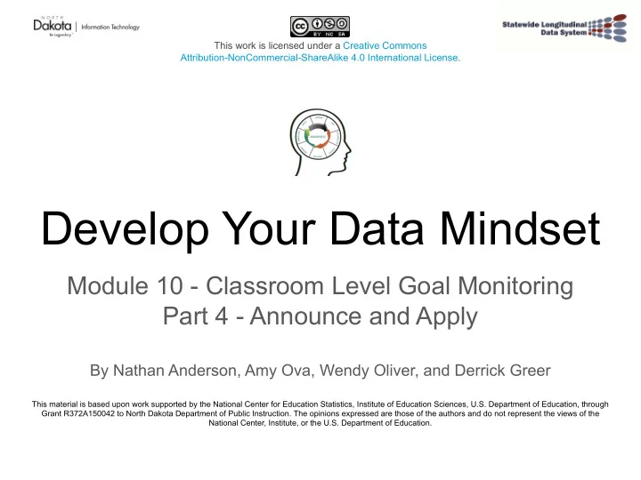 develop your data mindset