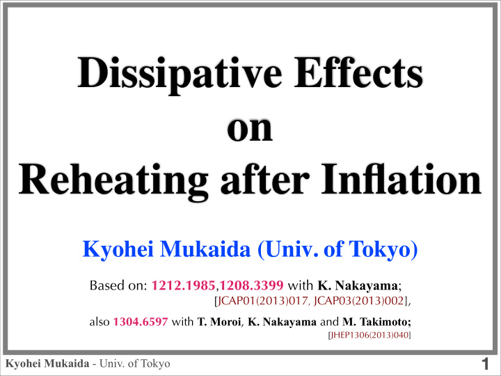 dissipative effects on reheating after inflation