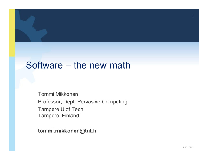 software the new math