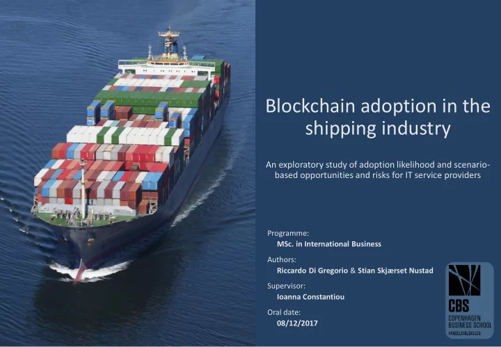 shipping industry
