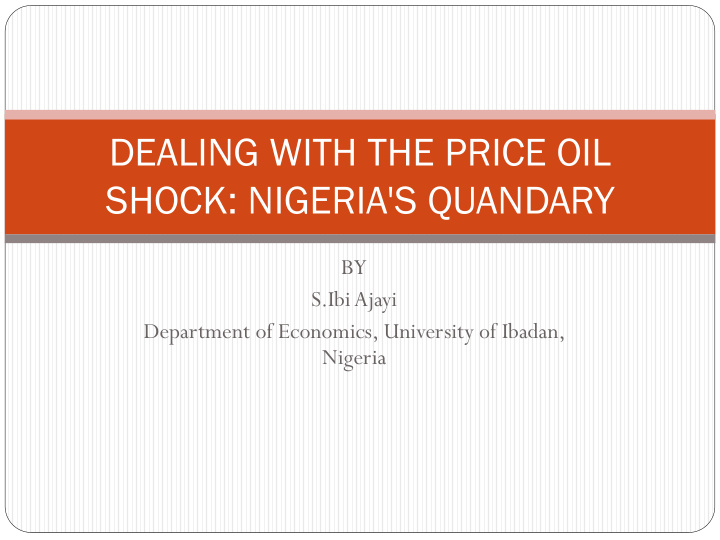 shock nigeria s quandary
