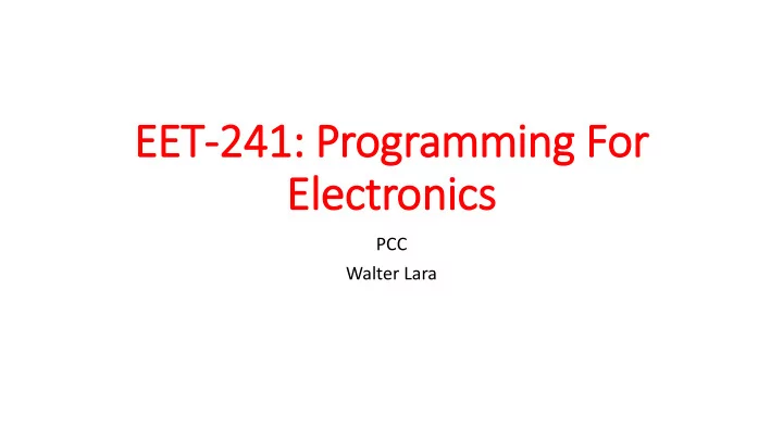 electronics