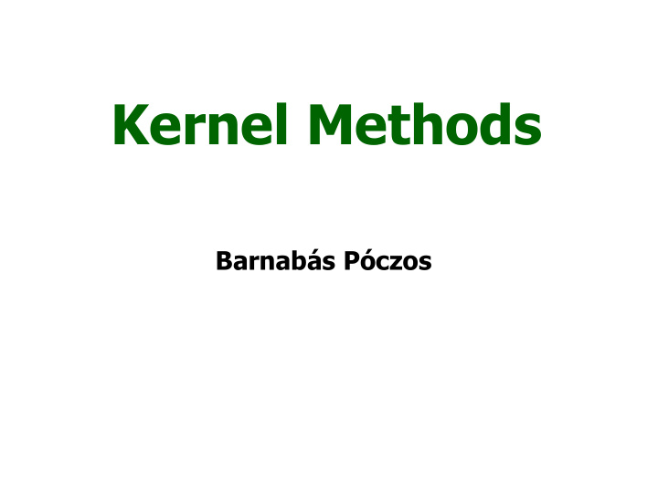 kernel methods