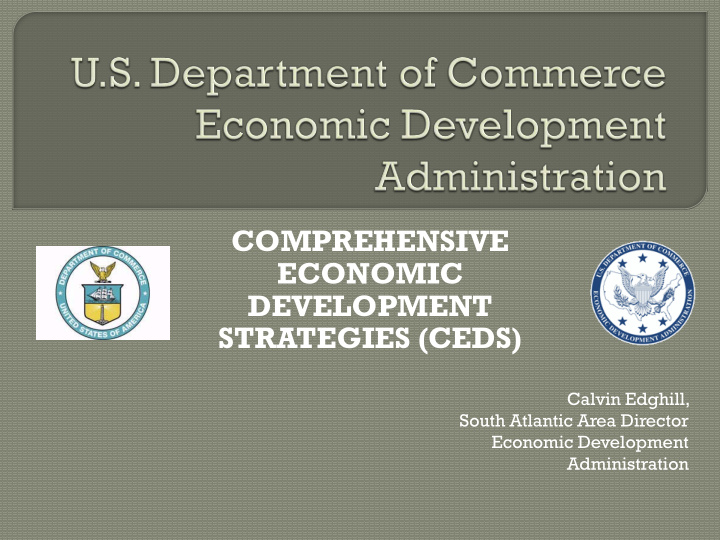 comprehensive economic development strategies ceds
