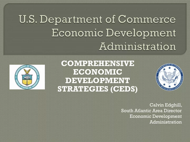 comprehensive economic development strategies ceds