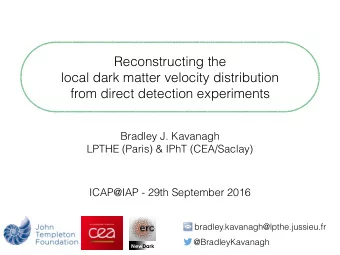 Reconstructing the  local dark matter velocity distribution  from direct detection experiments
