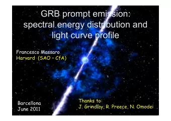 GRB prompt emission:  spectral energy distribution and  light curve profile  Francesco Massaro
