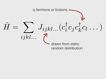q fermions or bosons drawn from static  random distribution   the advent of embedded random