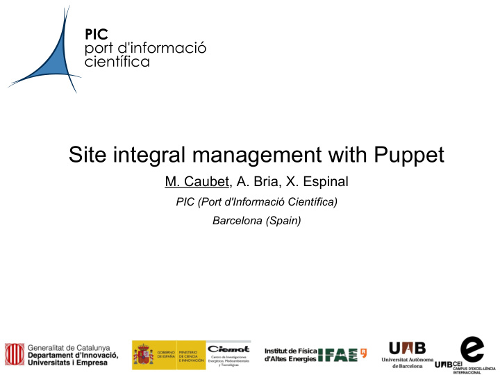 site integral management with puppet