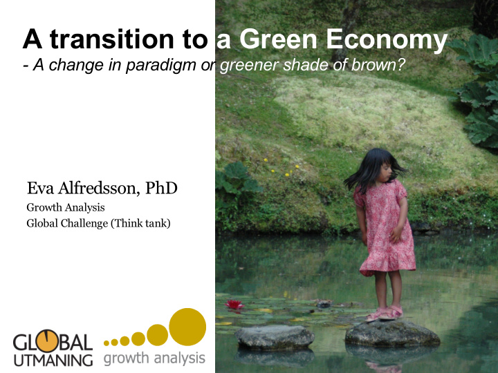 a transition to a green economy