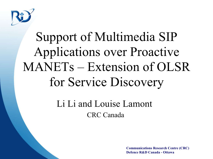 support of multimedia sip applications over proactive