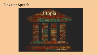 Elevator Speech  Research Questions  Conceptual Framework  Pilot Project  Capstone Plan  Why Im