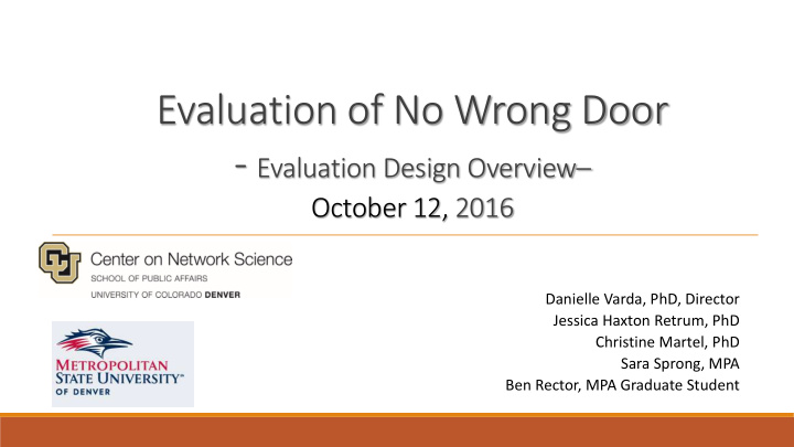 evaluation of no wrong door