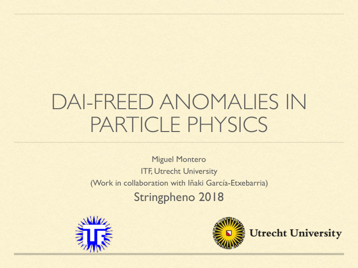 dai freed anomalies in particle physics