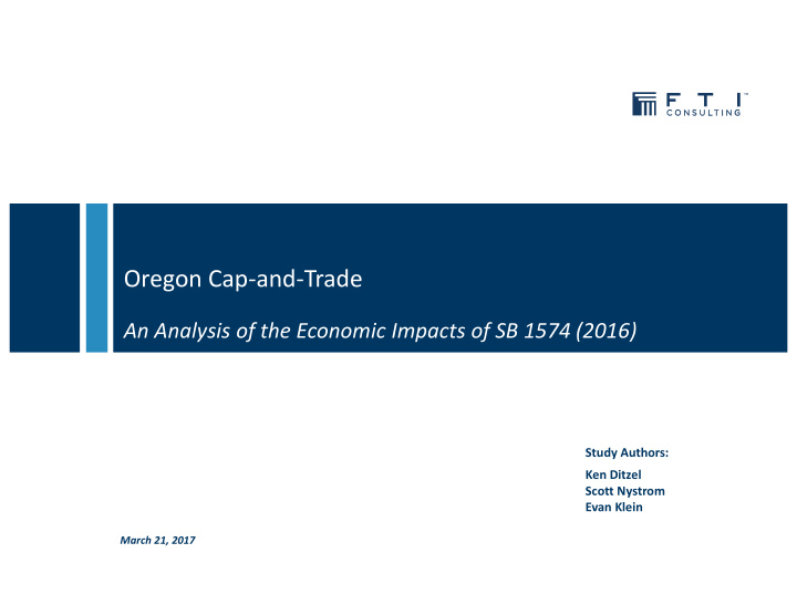 oregon cap and trade