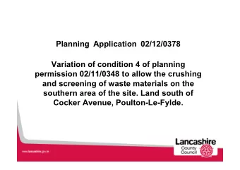 Planning Application 02/12/0378  Variation of condition 4 of planning  permission 02/11/0348 to