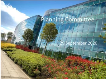 Planning Committee  Planning Committee 21 st January 2020  29 September 2020  Agenda  6. Backworth