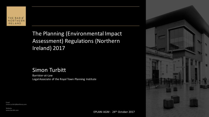 the planning environmental impact assessment regulations