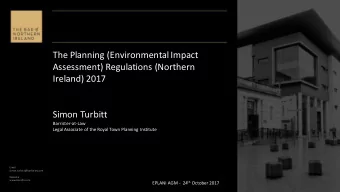 The  Planning  (Environmental  Impact    Assessment)  Regulations  (Northern