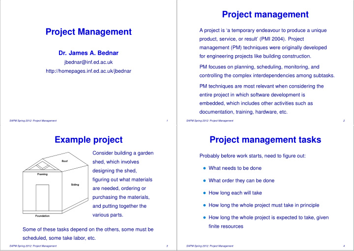 project management project management