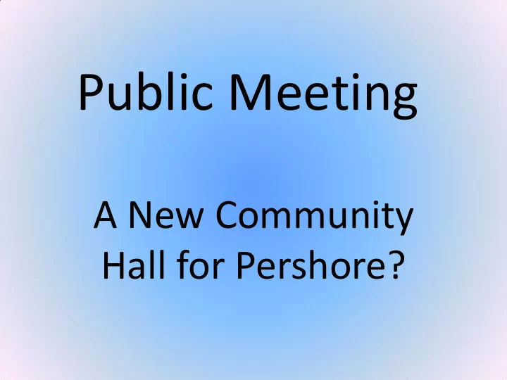 public meeting
