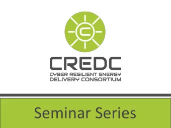 Seminar Series  IT and OT, Information Security  Architectural and Operational Divides in  the