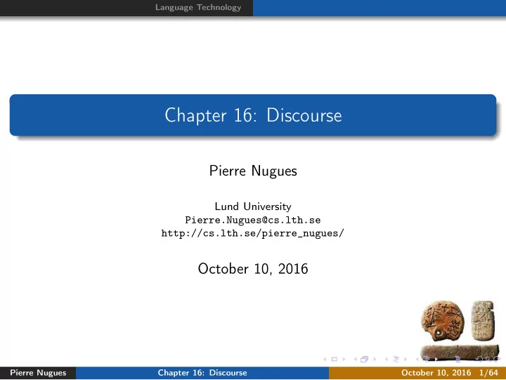 chapter 16 discourse