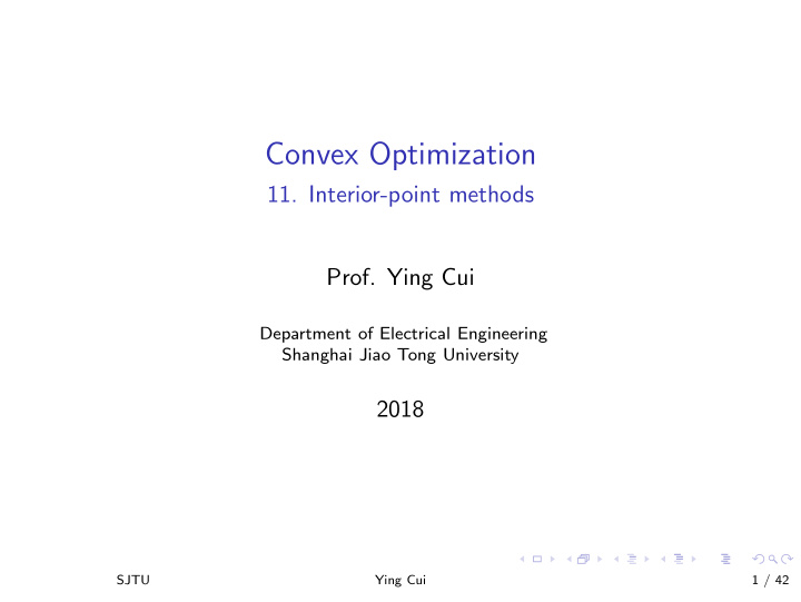 convex optimization