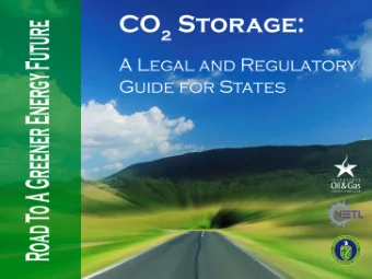 CGS REGULATORY FRAMEWORK  PAYMENT OF STORAGE FEE  OPERATIONAL BOND  SITE LICENSING AND