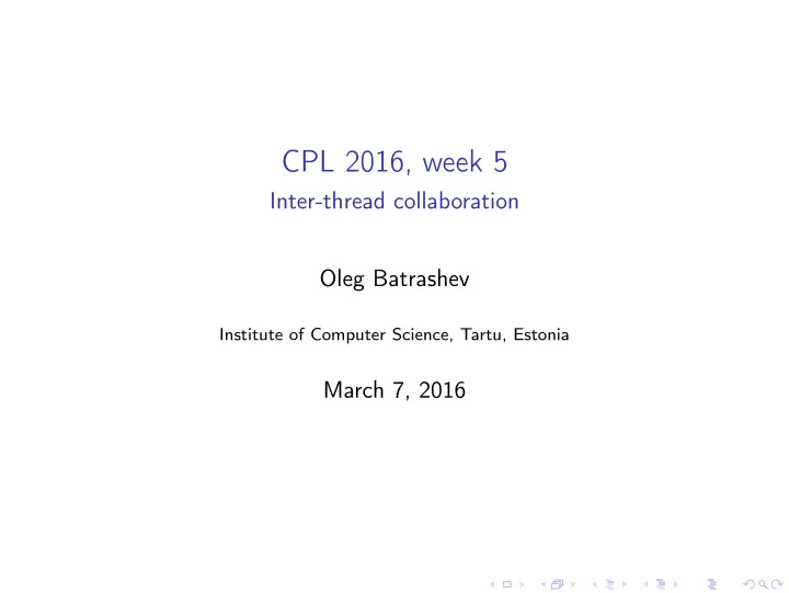 cpl 2016 week 5