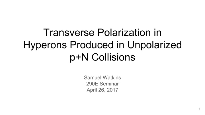 transverse polarization in hyperons produced in