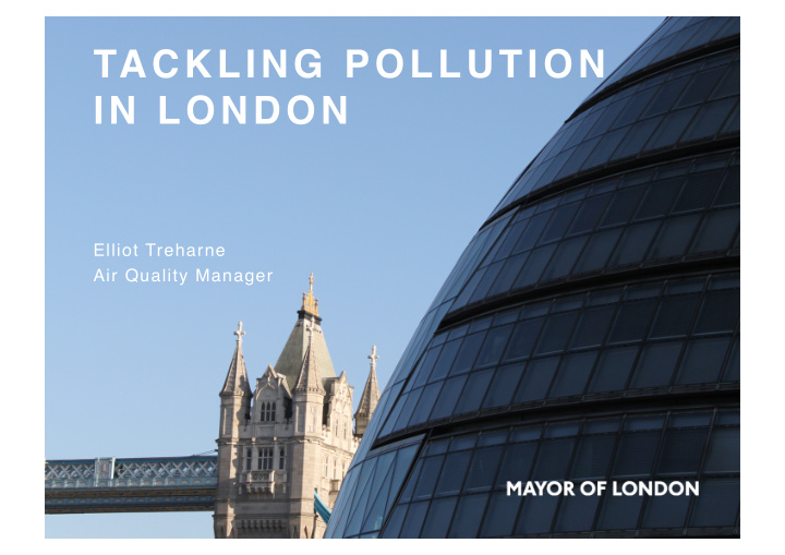 tackling pollution in london
