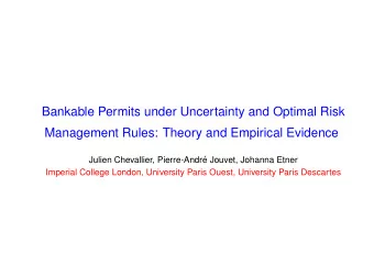 Bankable Permits under Uncertainty and Optimal Risk  Management Rules: Theory and Empirical