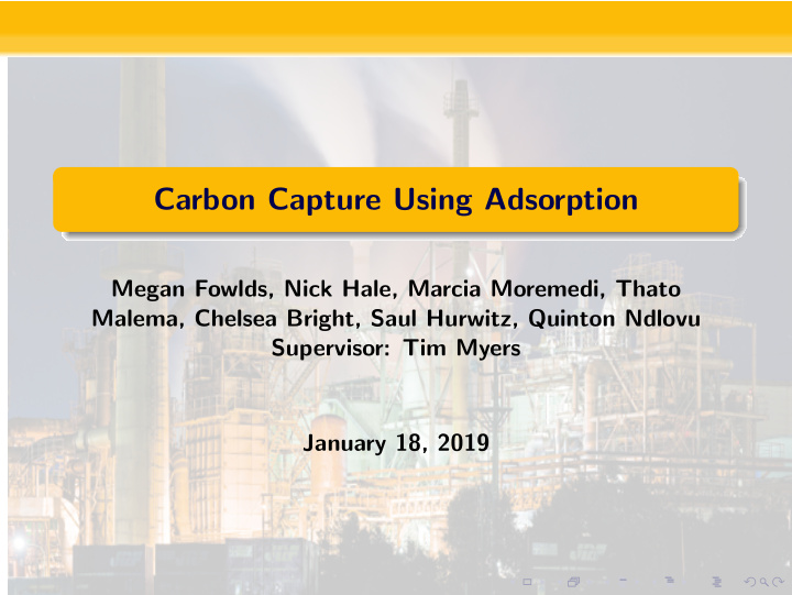 carbon capture using adsorption
