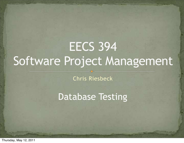 eecs 394 software project management