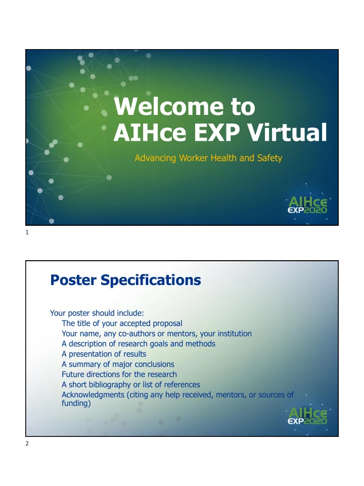 aihce exp virtual
