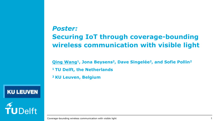 poster securing iot through coverage bounding wireless