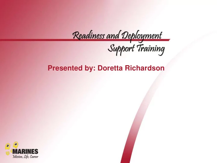 presented by doretta richardson
