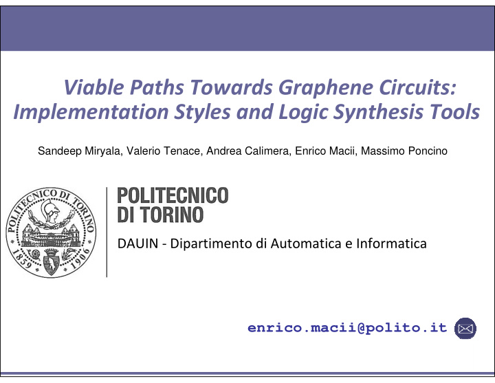viable paths towards graphene circuits implementation