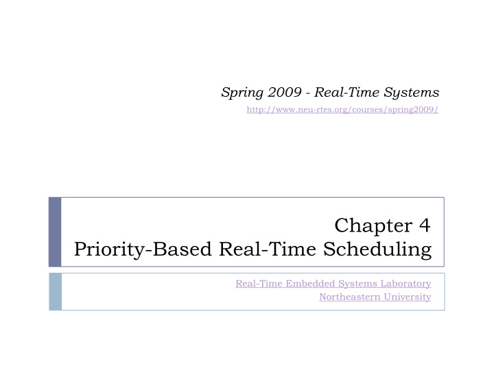 chapter 4 priority based real time scheduling