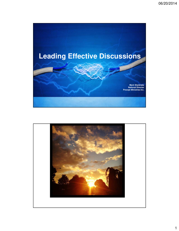 leading effective discussions