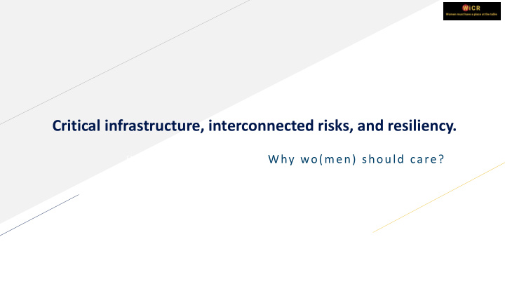 critical infrastructure interconnected risks and